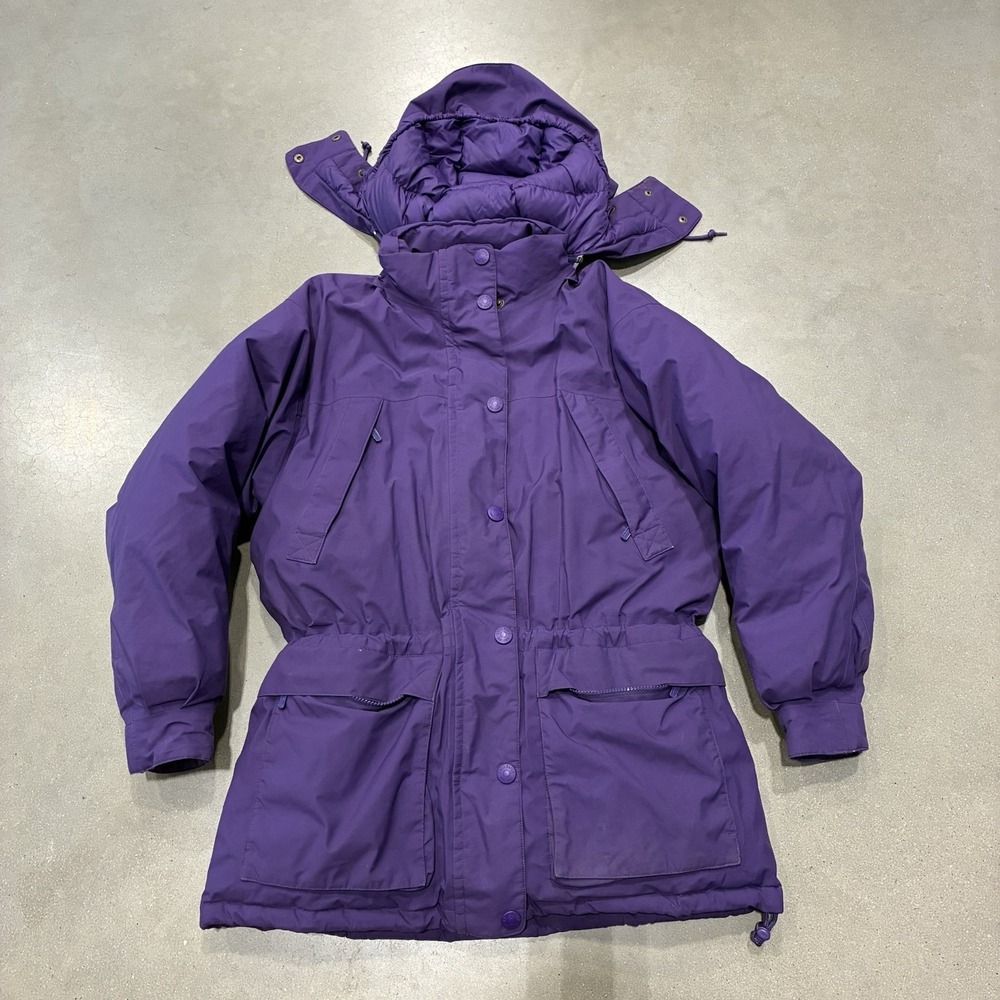 Vintage Eddie Bauer Snowline Jacket Women's Purple Puffer Goose Down Parka Large